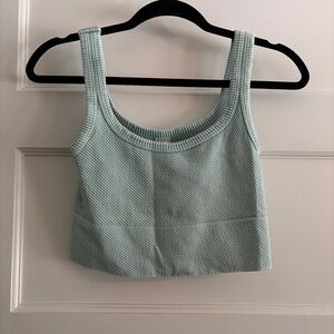 Nikibiki Light Green Ribbed Crop Top